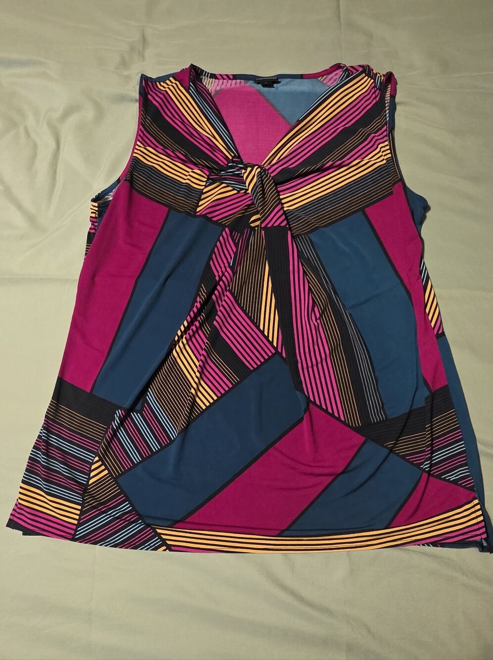 Worthington Colorblock Sleeveless Top in Teal & Magenta